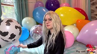 Blowing up over 25 Balloons then Nail Popping them All!