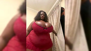 Black SSBBW Outdoor Striptease