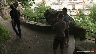 Big Natural Tits Exposed in the Street