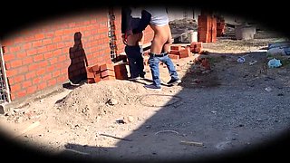 Latina Babe Nataly Fucked at Construction Site Security Cam