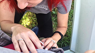 Courage in the parking lot... And I just couldn't resist