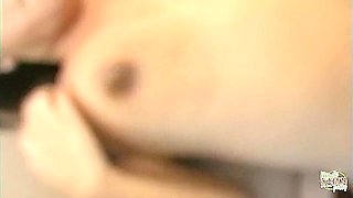 Asian Woman Sulking As A Man With A Large Cock Licks Her Little Tits