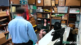 Dark haired slut Alex Harper got punished for stealing