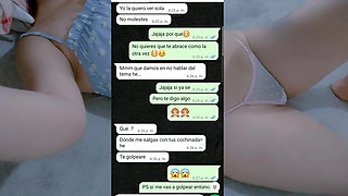 Messages with my stepsister to ask for her rich tight pussy and we ended up fucking super rich until orgasm...
