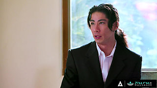 NURU MASSAGE - Busty MILF Lauren Phillips Gets Her Redhead Pussy Pounded By Her Client's Hard Cock