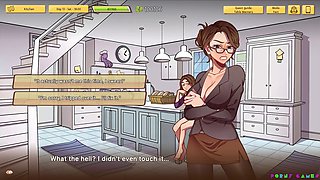 Gobbling the principal's vulva on the desk in a high school adventure