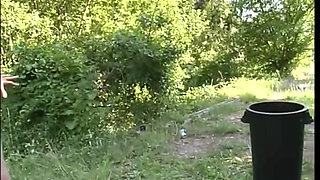 A Dirty MILF in the Park Gets Fucked and Fucked in the Ass by Her Young Friends