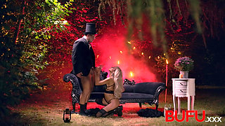 BUFU XXX. Blonde sexy witch is penetrated so deeply so she flew away