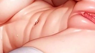 Ai Blue Haired Woman in Foursome