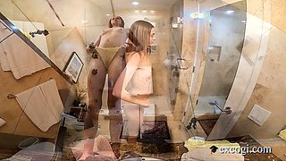 Blonde teen massage room hidden cam