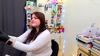 Polysweet satisfies a guy out of sight with some dirty talk and backshots