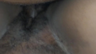 Wet hairy tight pussy taking a fat dick