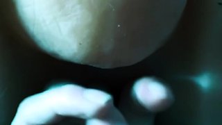 Amateur brunette double toying on webcam