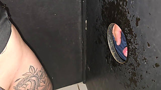 I Went to the Gloryhole Cabin with My Boyfriend and He Put Me to Suck a Stranger in the Hole