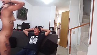 I surprise my girlfriend with two girls having sex and then I fuck her by Matt jobs: Porn