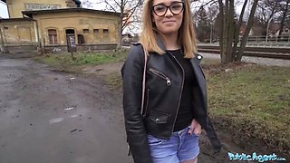 Public Sex: 18-Year-Old Rika Fane's First Time with Big Cock Outdoors