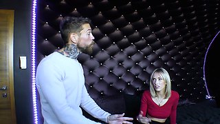 Blonde beauties Matt Bird and Sky Pierce get real in steamy pov action