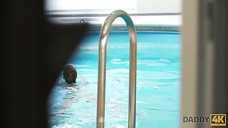 Daddy4k - porno with her boyfriends stepfather after swimming pool