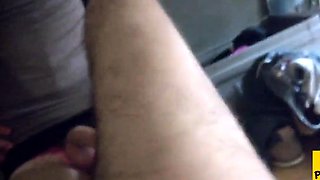 Shy French Sissy's First Blowjob