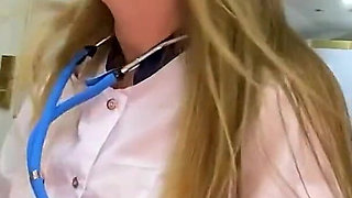 Private clinic patient fucked married nurse in pussy and ass. ...tly, you mixed up the hole, and secondly, I have a husband!