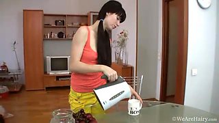 Hairy pussy Bonya spreads in the floor to finger - WeAreHairy