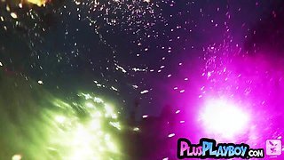 Magnificent gigantic hooters COUGAR uncovers torrid figure so huge-boobed COUGAR posed in the pool