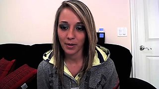 Blonde teen Sierras first erotic masturbation video