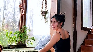 Amateur striptease and Solo masturbation