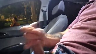 Brazilian Babe Fanny Squirting Intense Orgasm at Bus Stop - Car Fetish HD