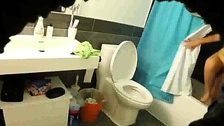 Asian stepmom, firm tits, big nipples (voyeur)