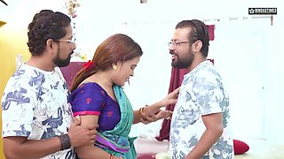 Indian Wife's Wild Threesome Passion in Hardcore