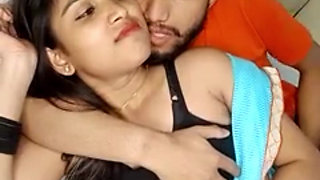 Desi Girl Neha Romantic Kissing Boyfriend Boobs Press Many More Watching Video