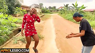 African lesbians dance ending in exciting sex