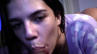 Innocent but wild, Aylla Mel likes to flash off her assfuck