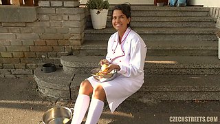 Czech Streets \u2013 Cook with Huge Tits and Mega Clit