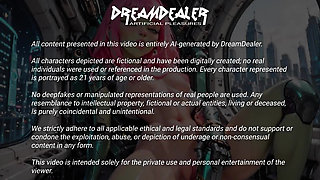 Alyxa the Alien Goddess Shows You Around Cybertown - Ai Generated