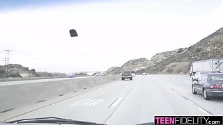 Blonde Britney Light is depraved enough for car fuck - TeenFidelity