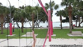 Exxxtrasmall short latin young eats cum after getting nailed