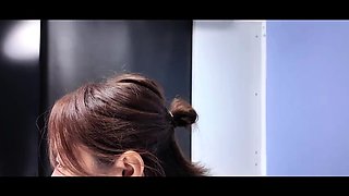 amateur asian gives a blowjob