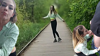 Coquette & Brad - POV Hotwife Blowjob Ends with Huge Cum Facial