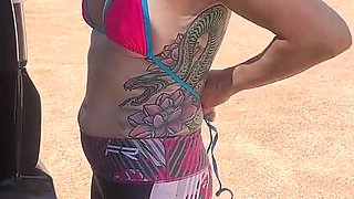 Flashing Tits in Wild Kyrgyzstan Mountains - Bold, Topless, and Raw Adventure