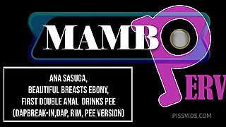Ana Sasuga, Beautiful Breasts Ebony, First Double Anal And Drinks