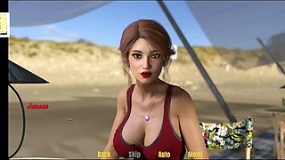 Uncensored ecchi visual novel featuring big natural tits and steamy lesbian action