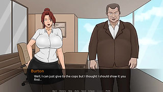 Eva's Ecstasy Gameplay #05 Busty Redhead Is Trained by the Boss to Be Submissive.