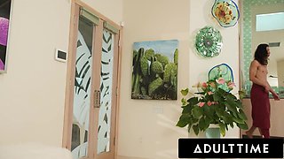 Lewd exhibitionist Charly Summer seduces her best friend's boyfriend by showing off her pink pussy