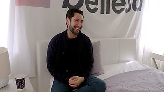 Small tit babe licks clit