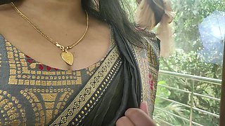 Vaishnavy Hot Saree Navel Hole Lick and Suck by Sharun Raj, Navel Lick Romance in Saree with Hot Boobs Press and Lip Lock