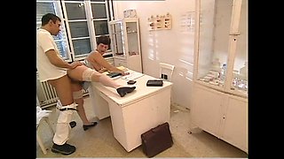 Horny Mature with Hairy Pussy Fucked by Young Doctor with Huge Cock