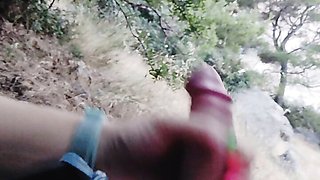 Very risky fucking in the forest with cute sea views 4K