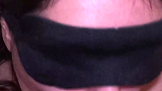 Homemade Blindfolded Amateur Cumshot and Swallow